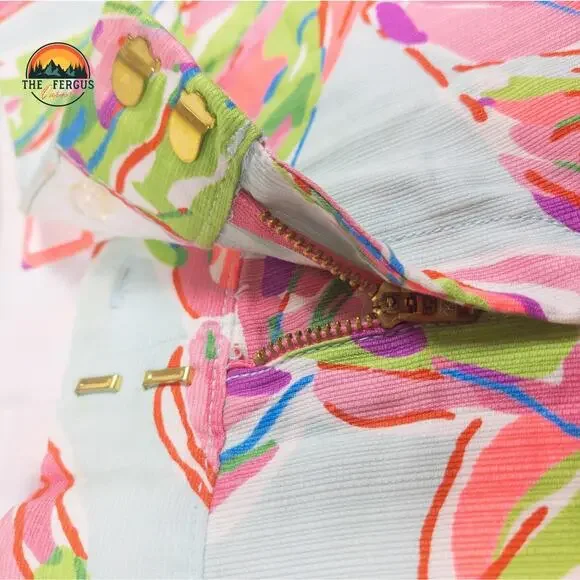 Lilly Pulitzer The Chipper Shorts 10” Floral Belted Pockets Cotton Womens Sz 2 - Picture 11 of 11